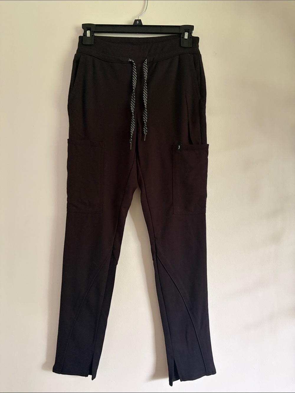Jaanuu Black Drawstring Cargo Jogger Pants